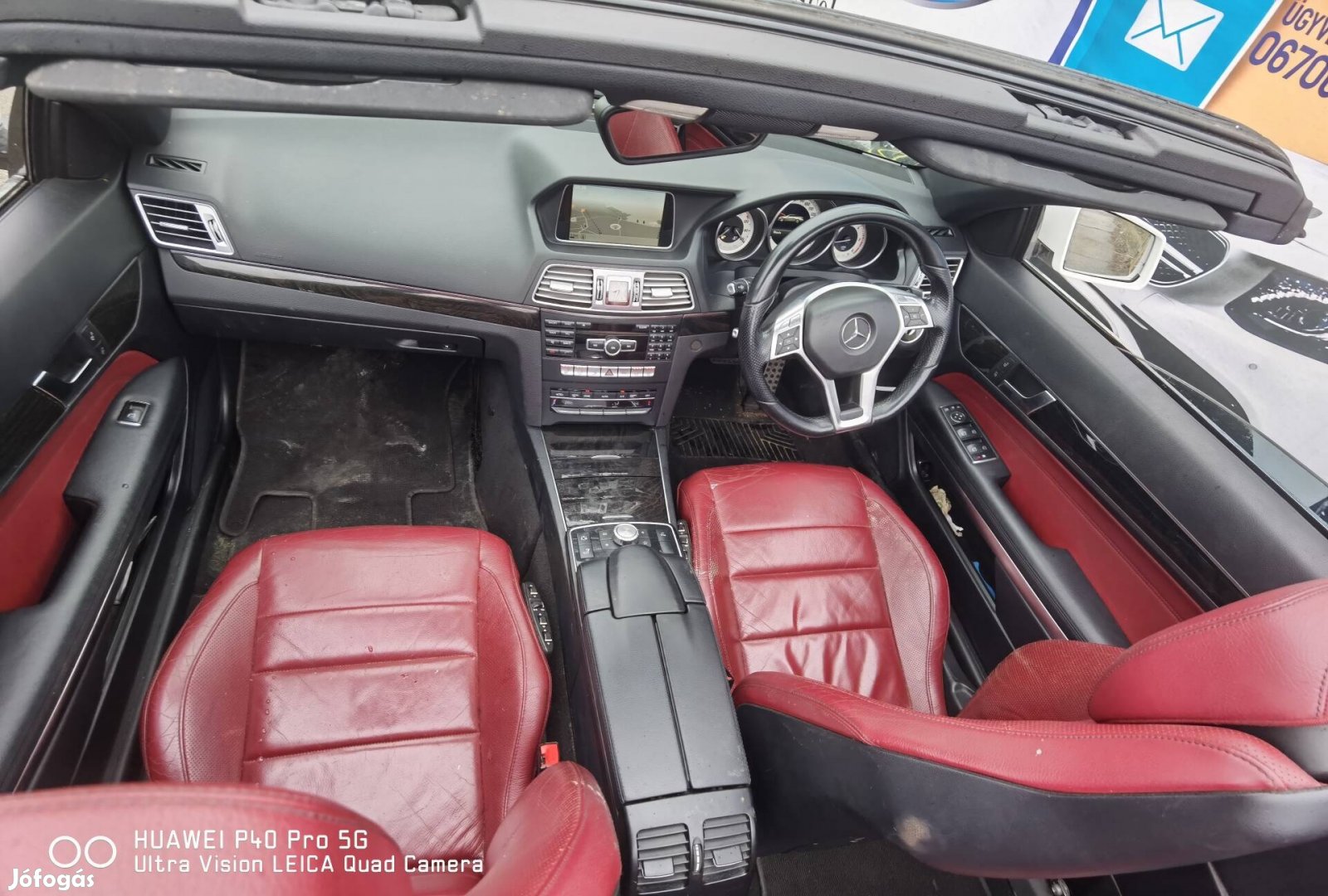 Mercedes Benz W207 E coupe cabrio facelift piros bőr belső