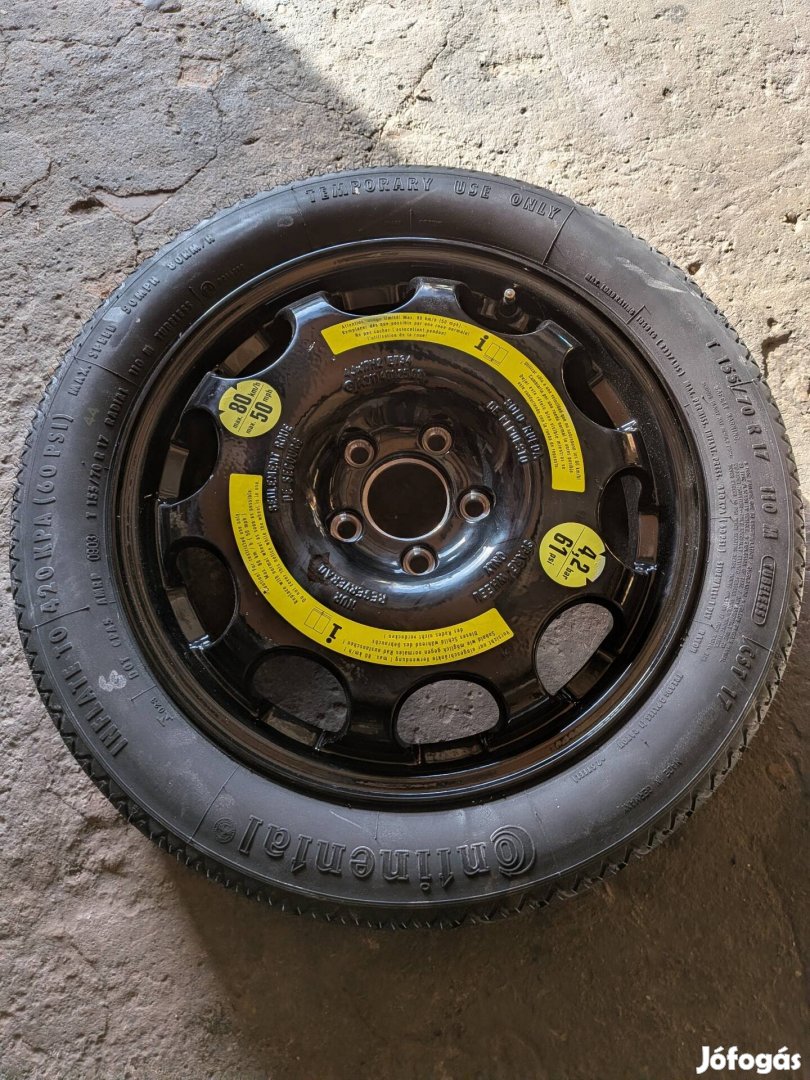 Mercedes Benz W211 gyári alumínium mankókerék pótkerék 17"