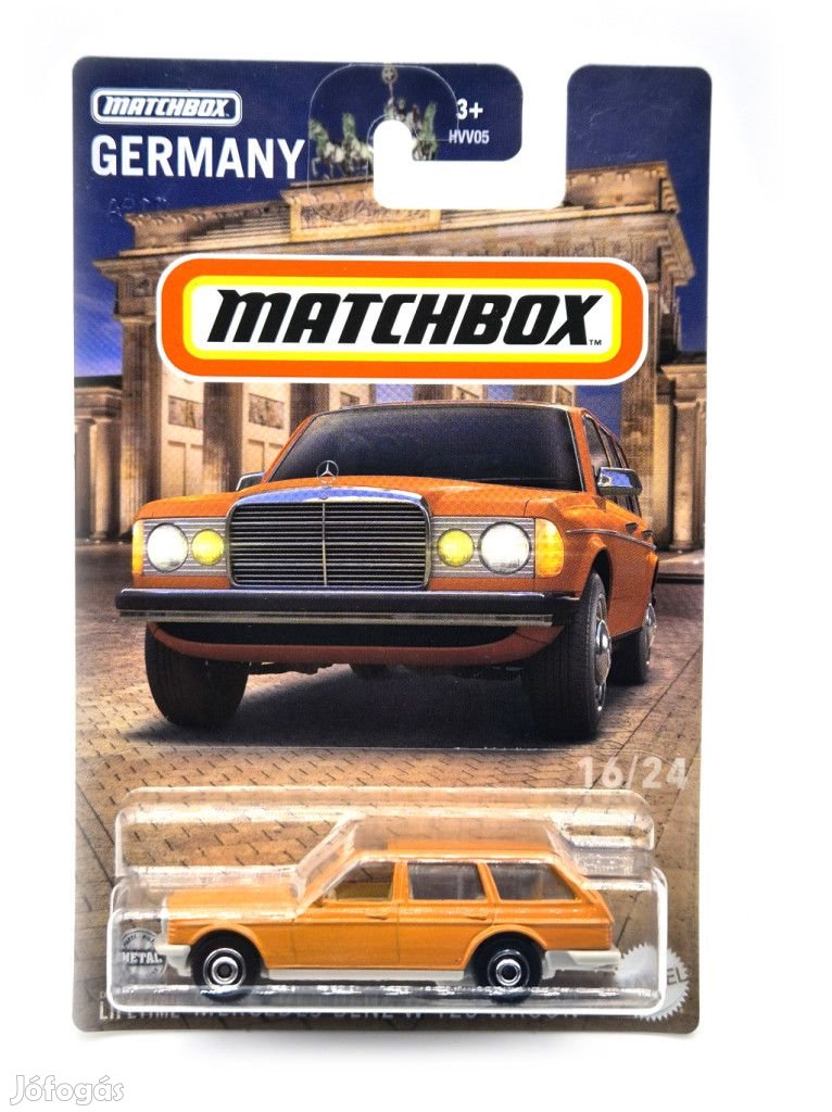 Mercedes-Benz W 123 - sárga -  Matchbox - 1:64