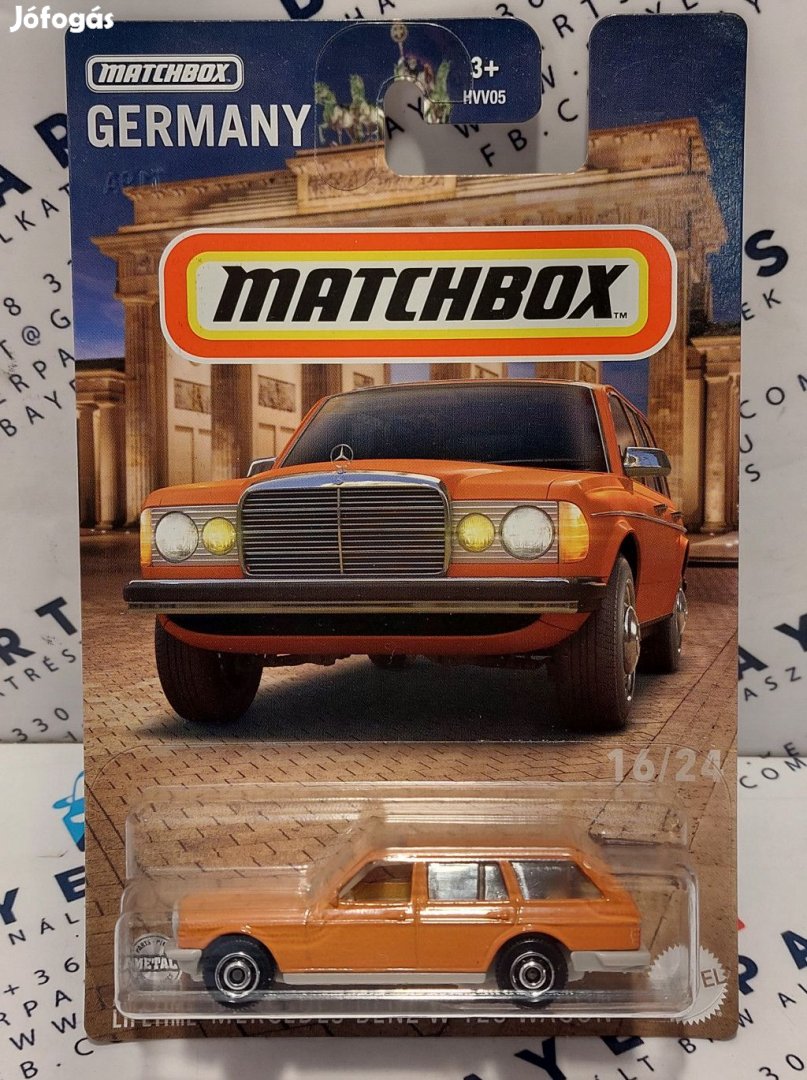 Mercedes-Benz W 123 - sárga -  Matchbox - 1:64