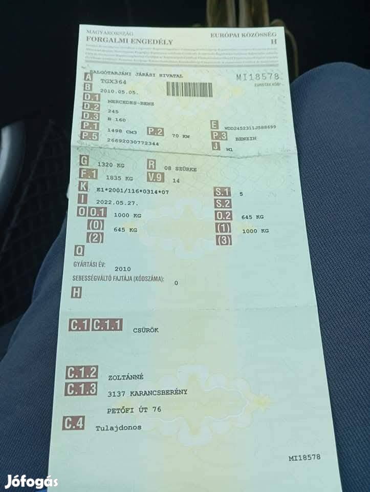 Mercedes Benz hölgy tulajdonostól!