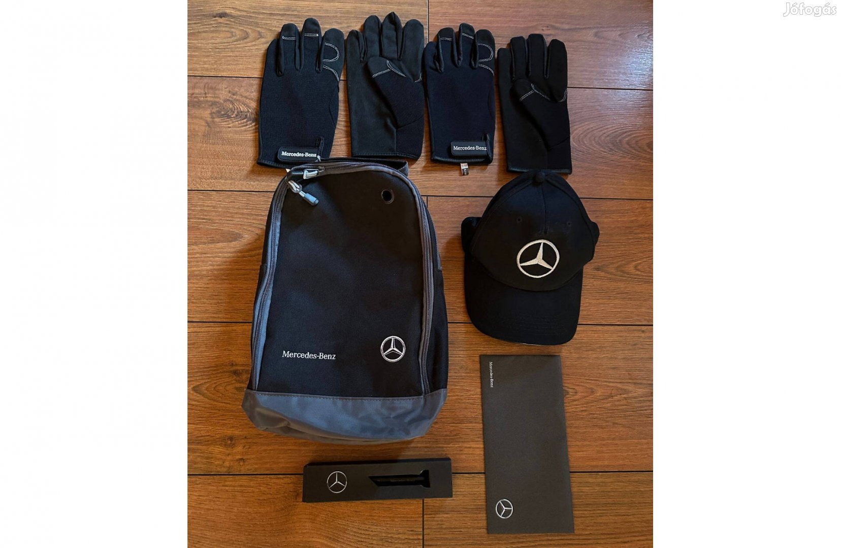 Mercedes Benz táska, baseball sapka, kesztyű, toll
