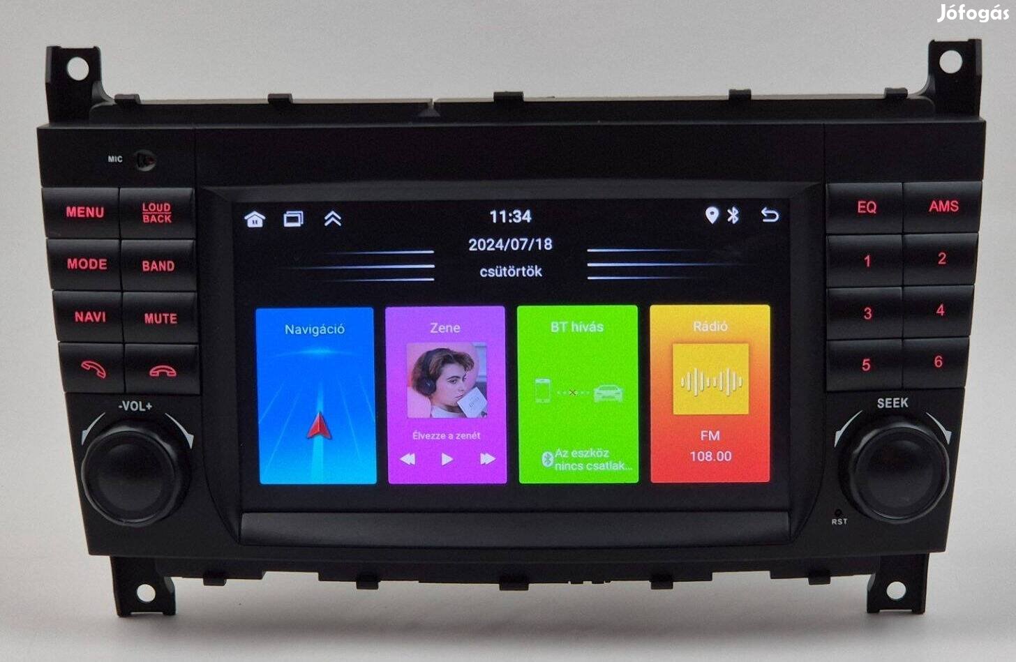 Mercedes C W203 W209 navi Android autórádió fejegység 7col 2GB
