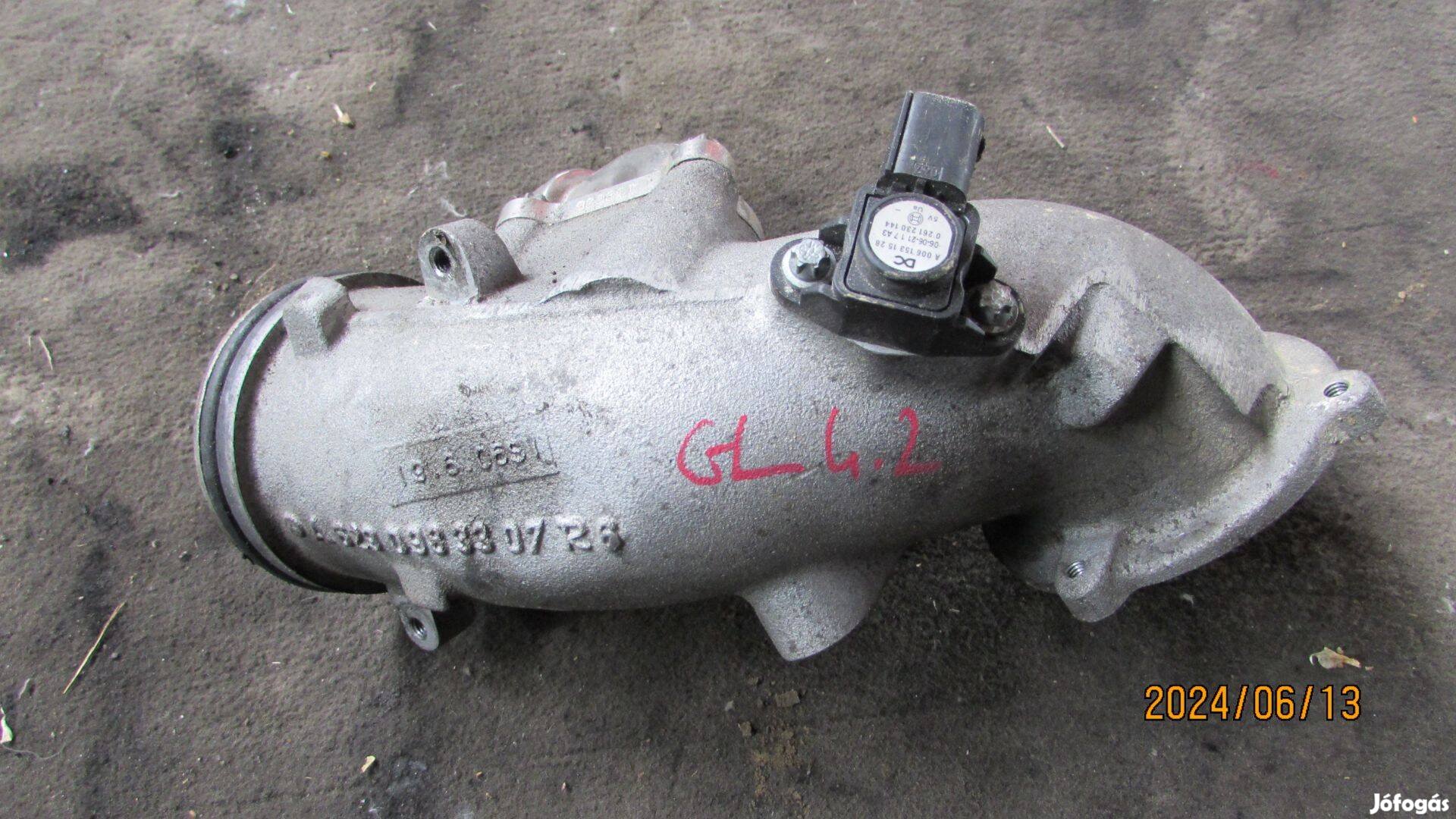 Mercedes GL 4.2D 2005-11 Bal légbeszívó cső a6290983307