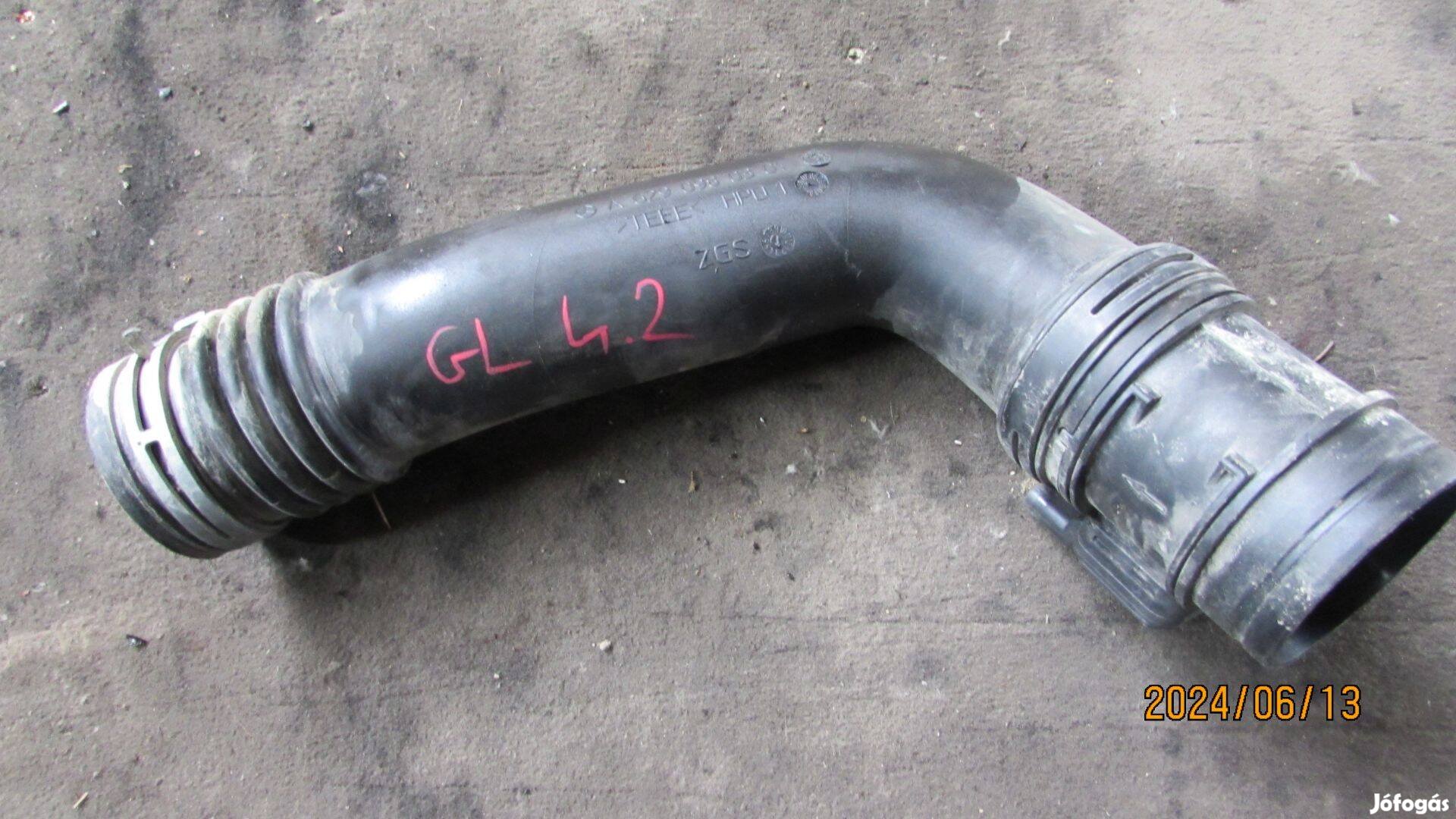 Mercedes GL 4.2D 629912 2005-2011 levegő cső a6290980301