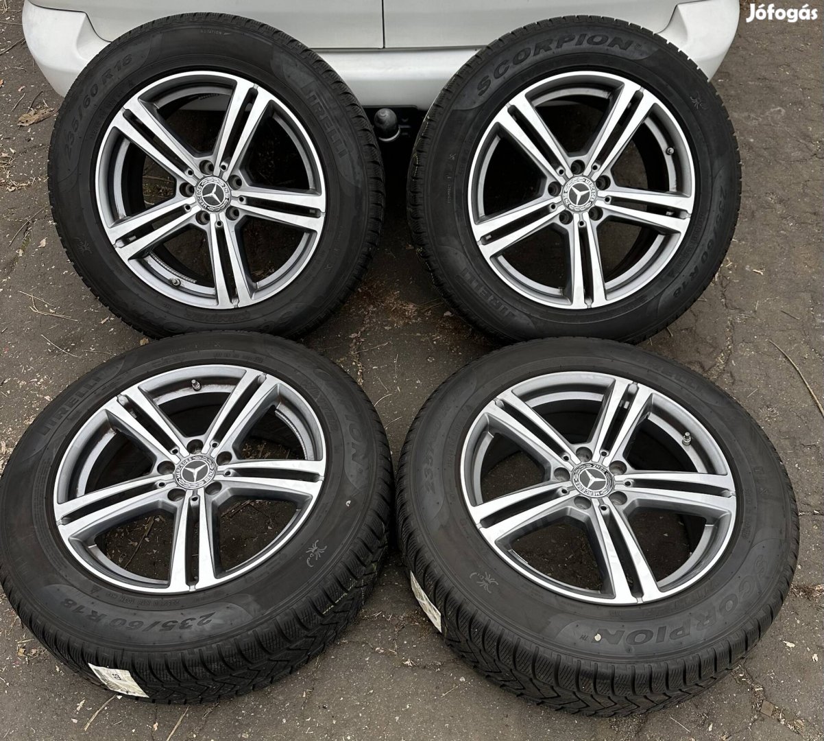 Mercedes Glc gyári 18 alufelni 5x112 felni 235/60t18 téli gumi