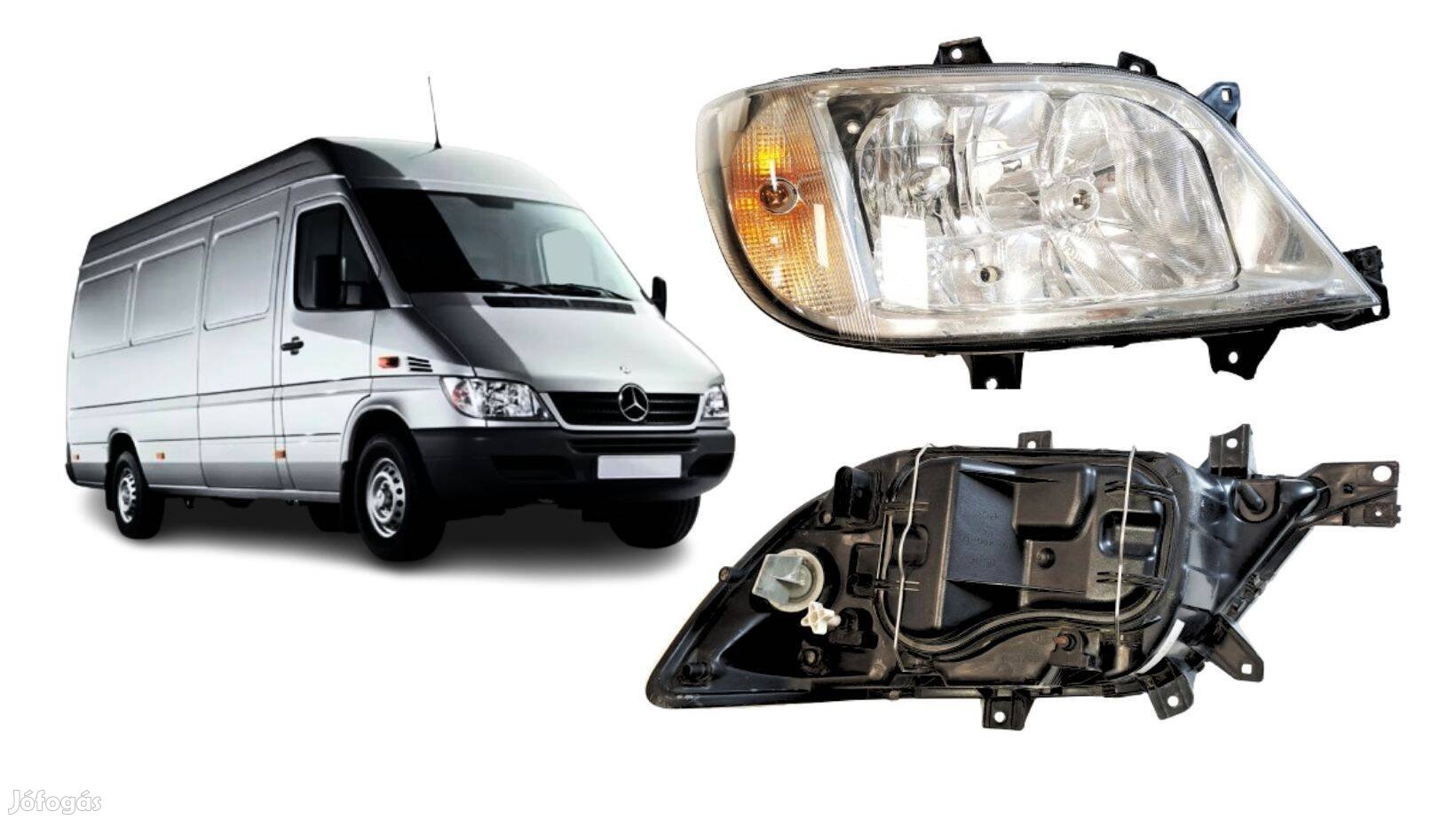 Mercedes Sprinter W901 902 903 904 gyári jobb első fényszóró 15149600