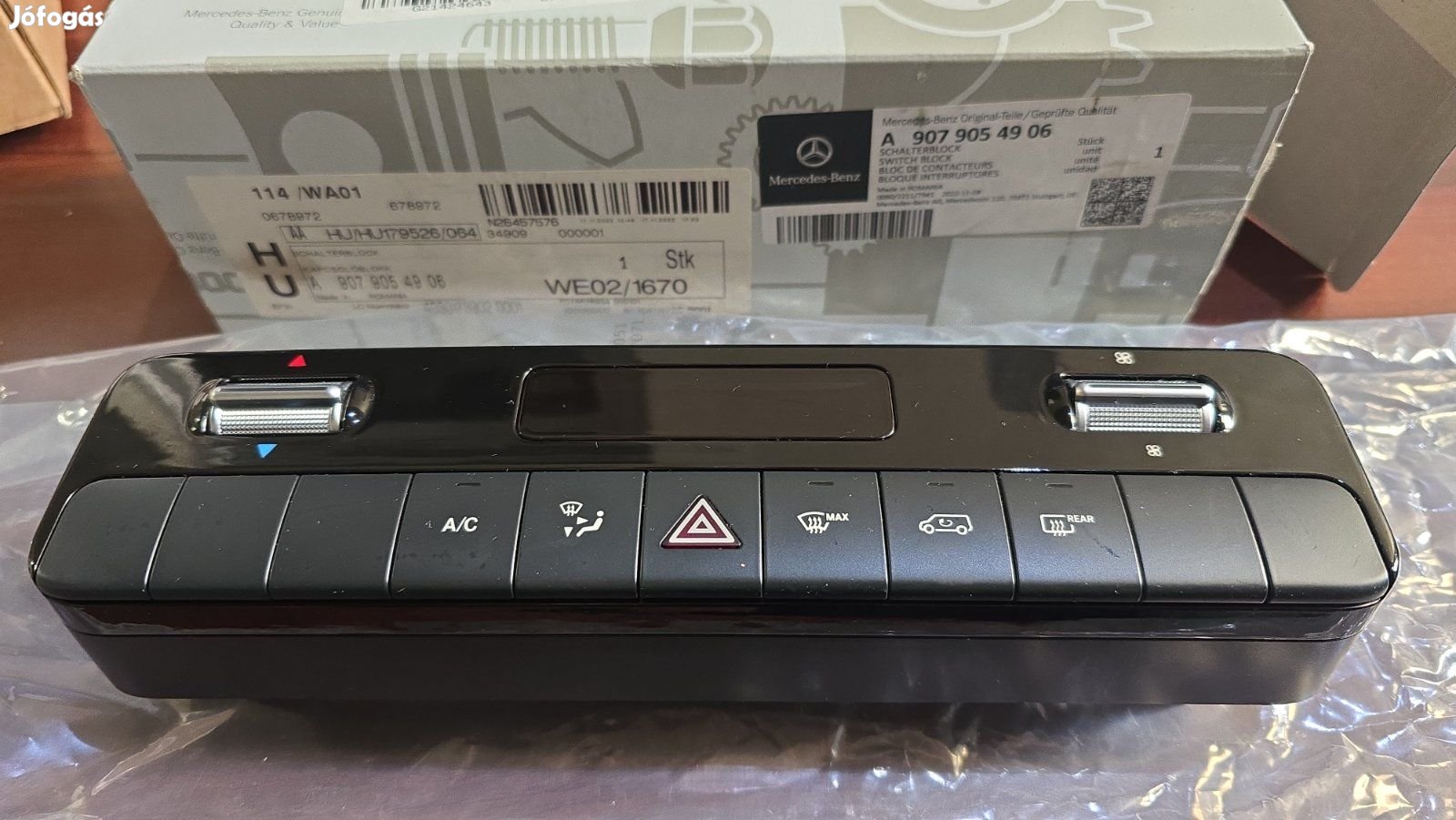 Mercedes Sprinter W907, W910 klímavezérlő panel -
