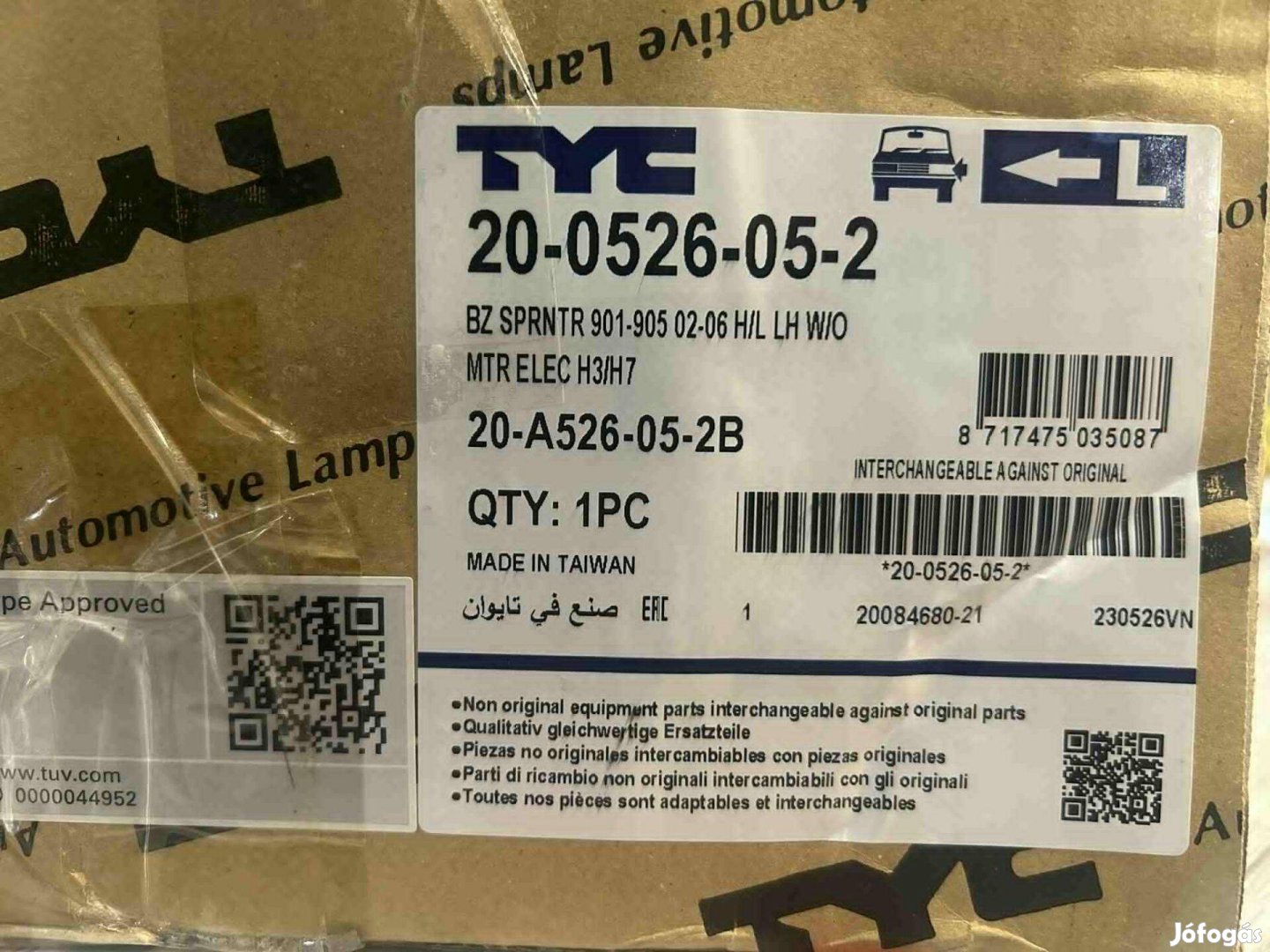 Mercedes Sprinter első fényszoró