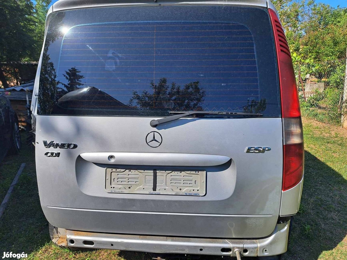 Mercedes Vaneo csomagtér ajtó, rozsdamentes, részeivel, kompletten
