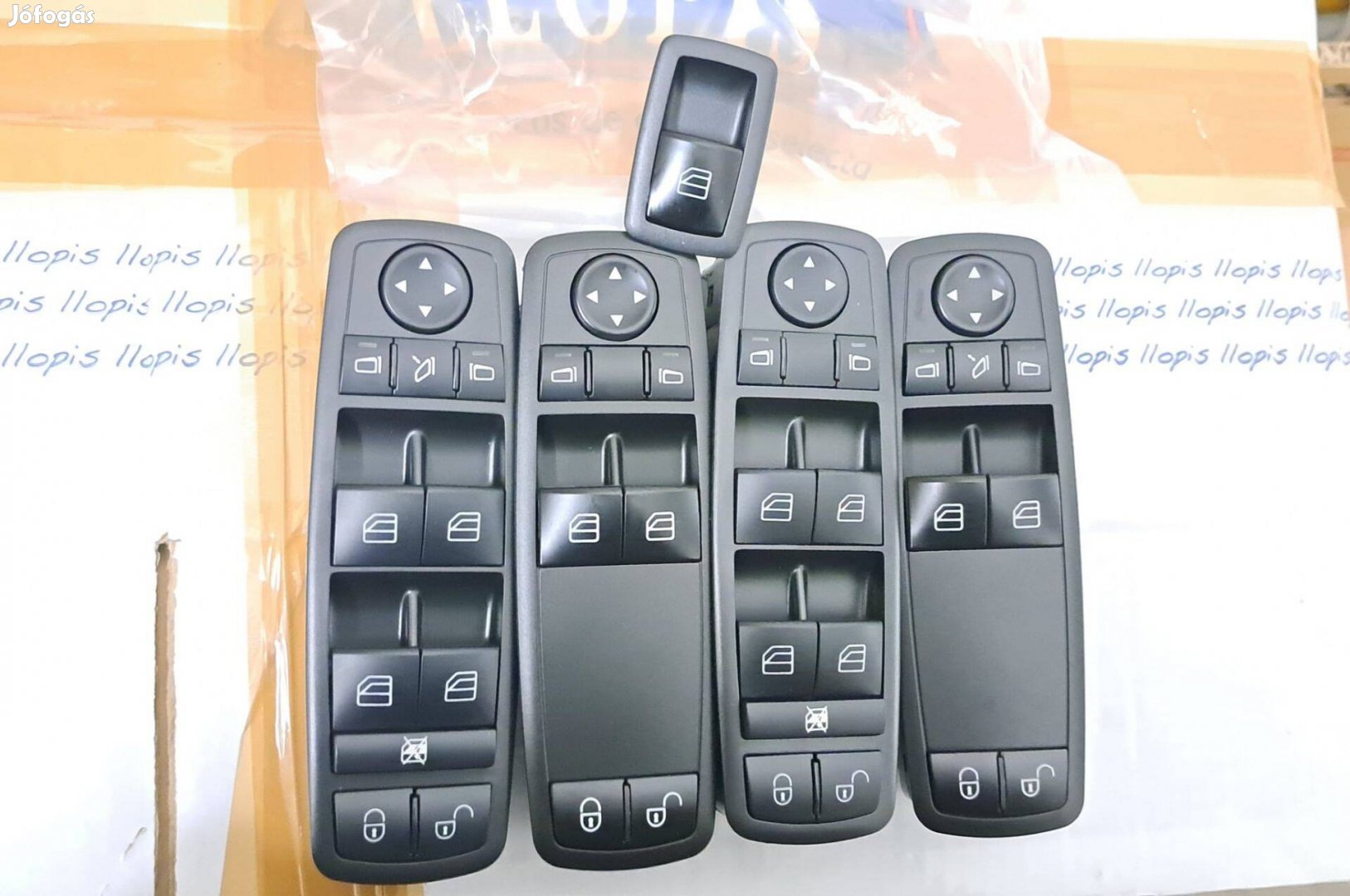 Mercedes W169 A W245 B ablakemelő kapcsoló vezető oldali bal jobb Új