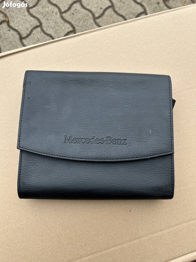 Mercedes W203 W205 W212 W221 gyári bőr kesztyűtartóba irattartó mappa