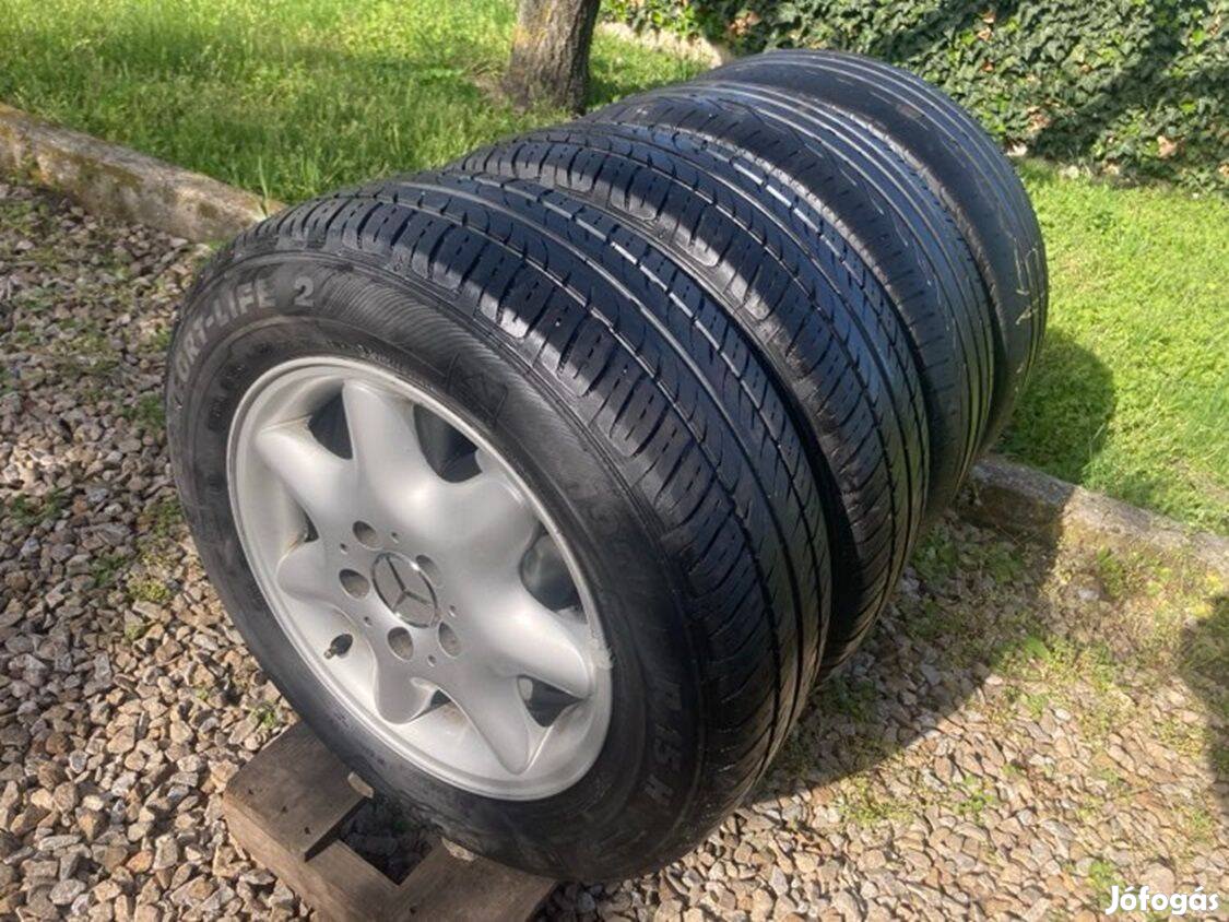 Mercedes alufelni 4 db.Semperit 195/65 R15 gumikkal