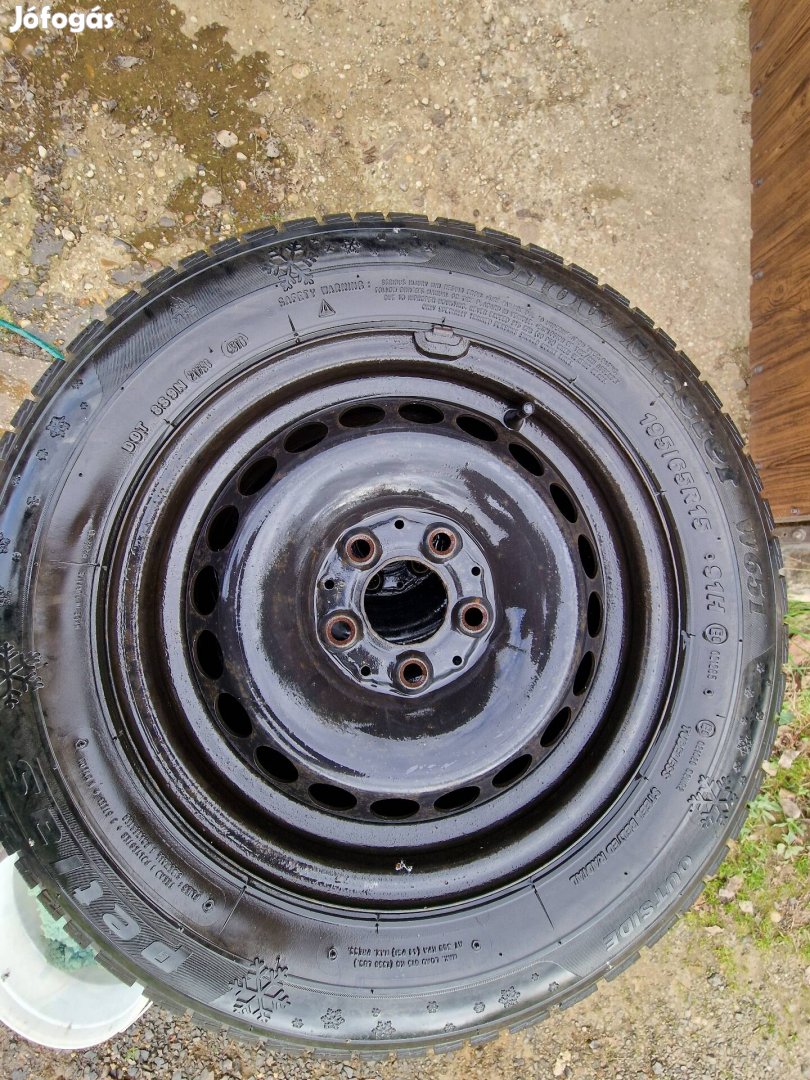 Mercedes felni 5x112,195/65/15 téli gumival 