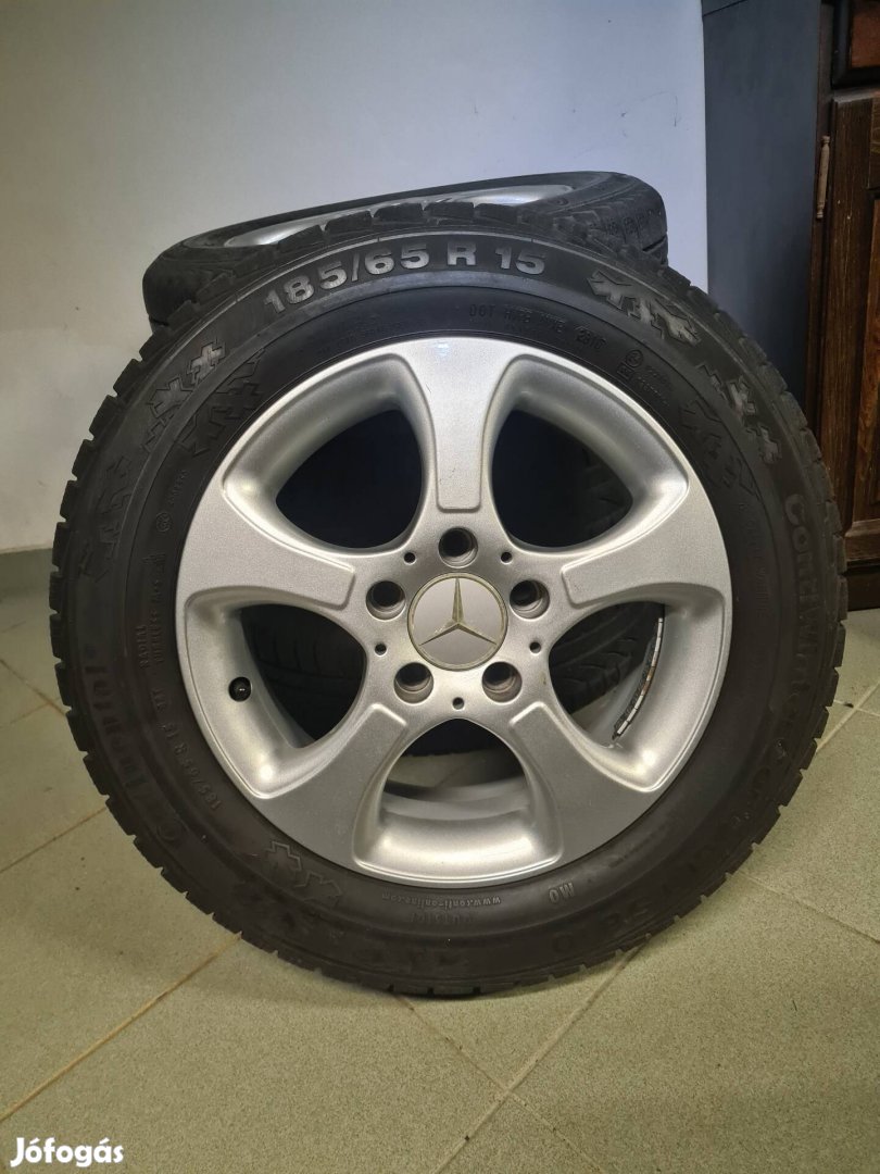 Mercedes gyári felni szett + Continental téli gumi 185/65/R15