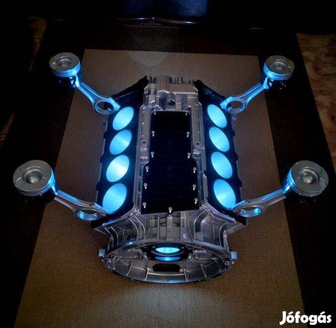 Mercedes v8 motorblokk asztal