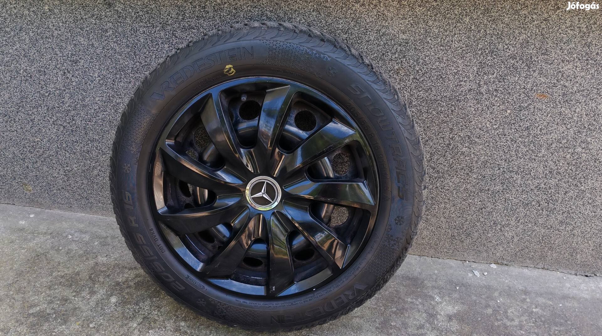 Mercedes w204 acélfelni szett+R16 205/55 téligumival(6.5mm)