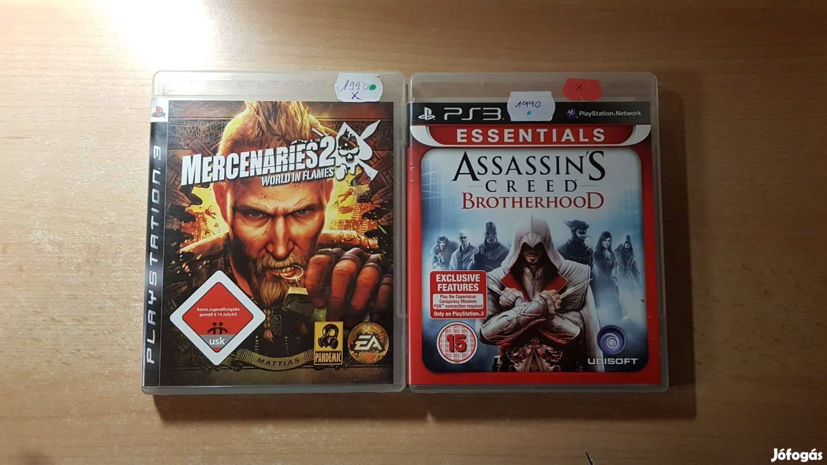 Mercenaries 2, Assassin's Creed Brotherhood PS3 Playstation 3 játékok