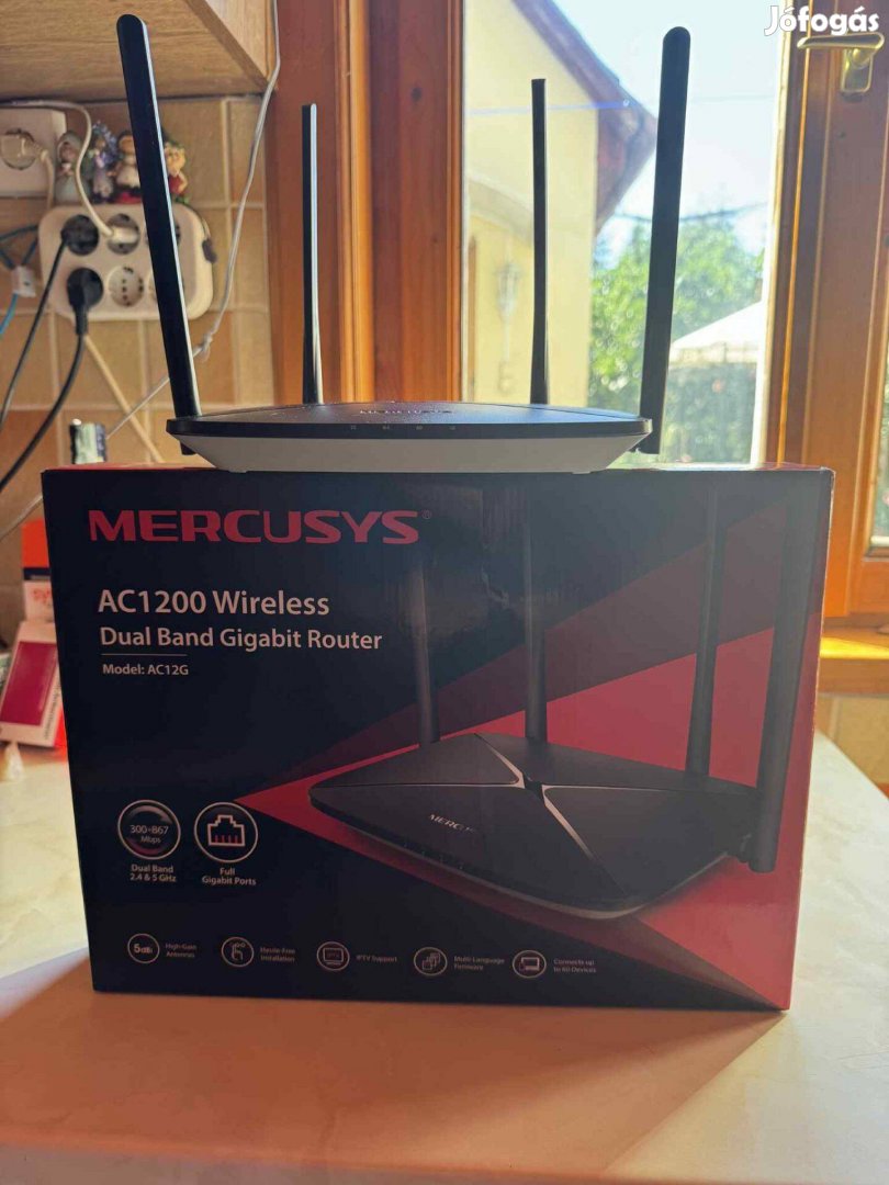 Mercusys AC1300 Wi-Fi router, vezeték nélküli (AC12) - fekete eladó