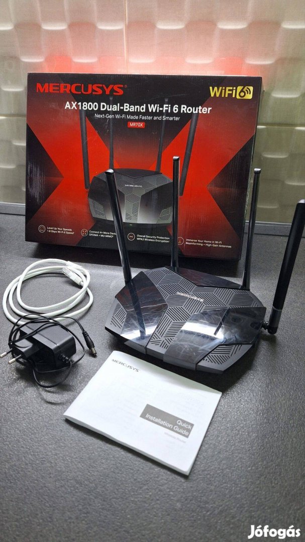 Mercusys MR70X AX1800 kétsávos WiFi 6 router!