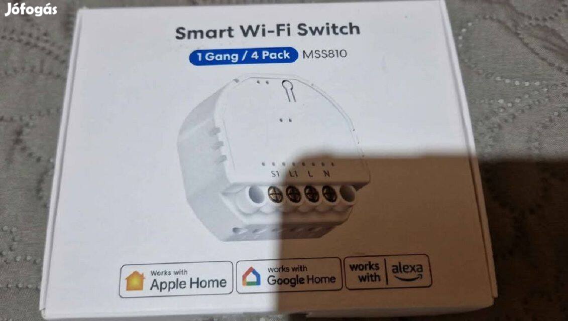 Meross Okos Fali Kapcsoló Modul Homekit és Alexa Kompatibilis 4db