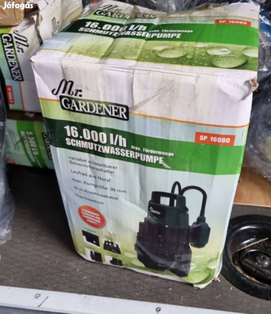 Merülő szennyvízszivattyú, búvárszivattyú 750W motorral, 16000/h