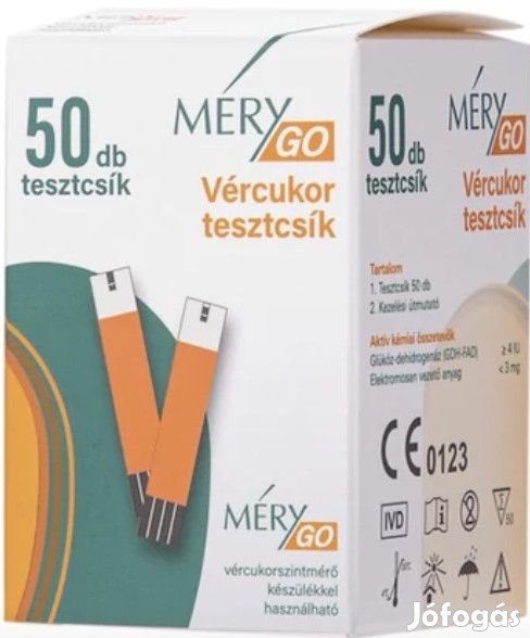 Mérygo vércukormérő tesztcsík 50 db