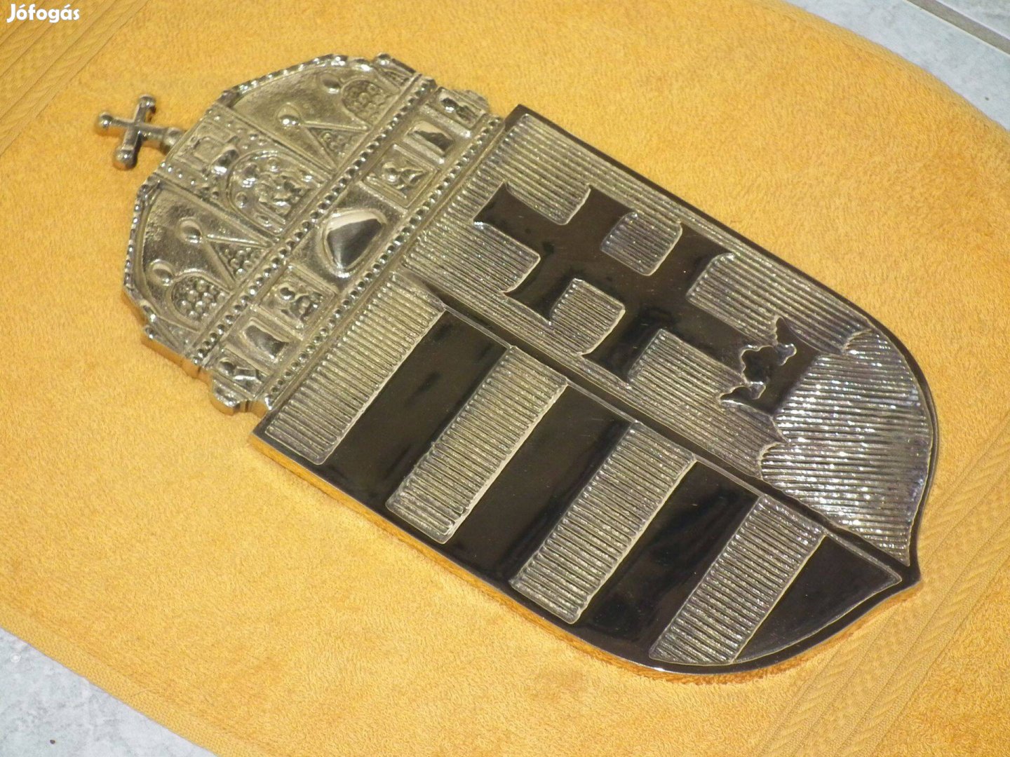 Meseszép súlyos hatalmas réz magyar címer Magyarország