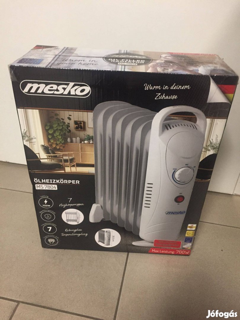 Mesko MS7804 Hősugárzó olajradiátor 700W 220-240V 7 lamellás (Ad7804)