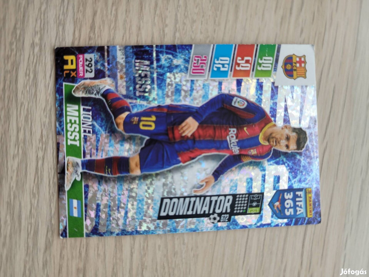 Messi Fifa 365 dominator kártya