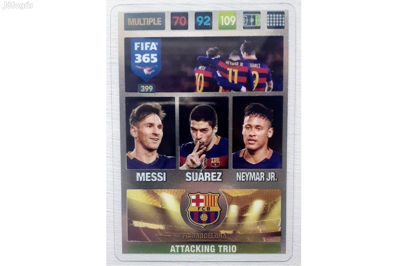 Messi Neymar Suarez Barcelona Attacking Trio focis kártya FIFA 2017