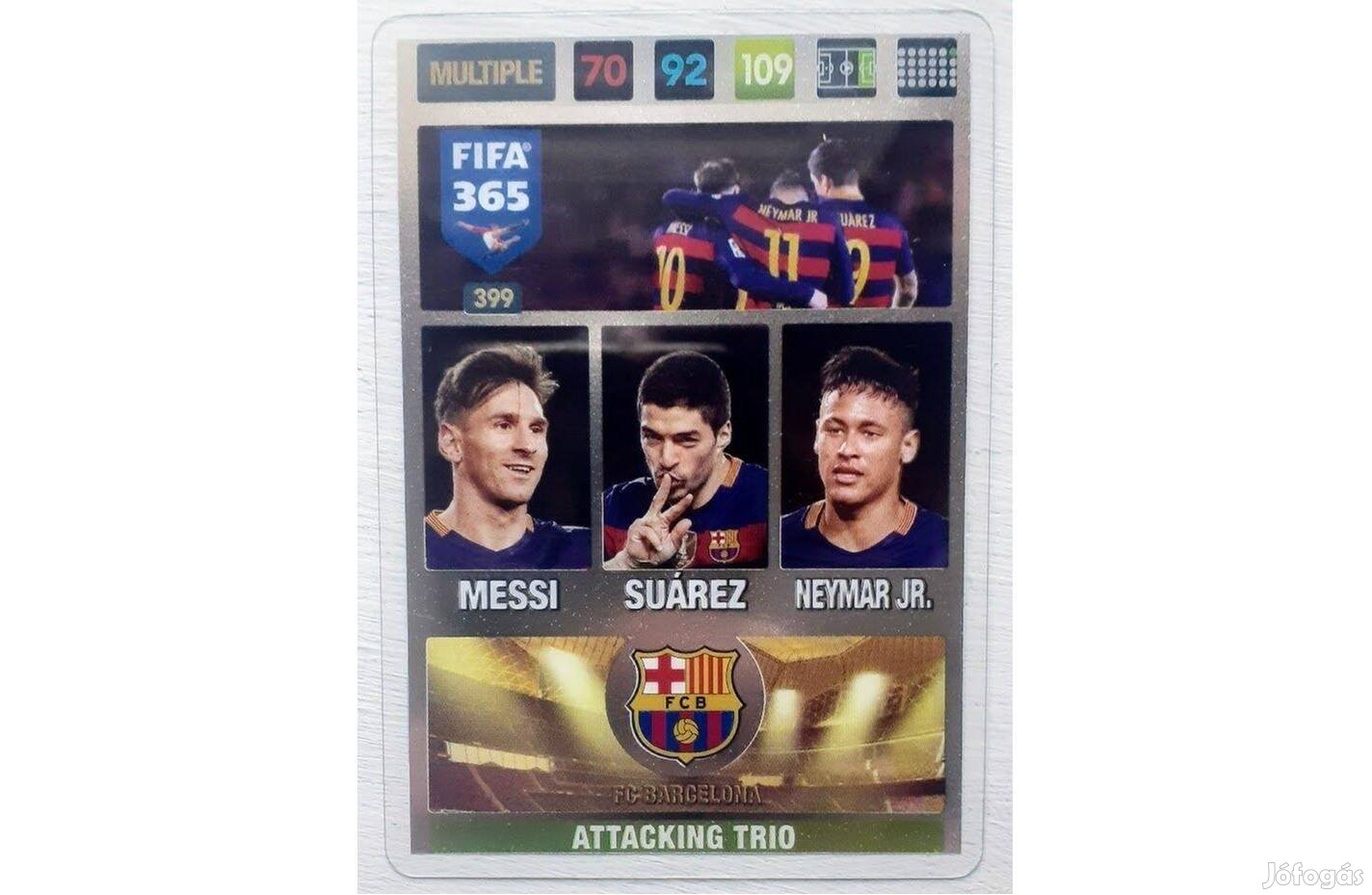 Messi Neymar Suarez Barcelona Attacking Trio focis kártya FIFA 2017