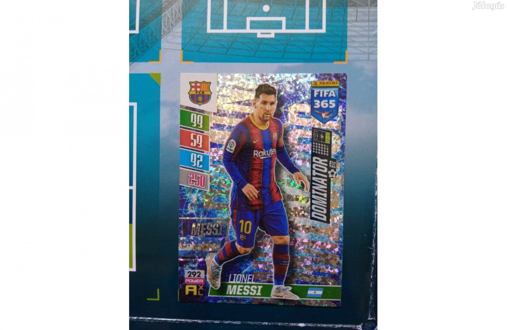 Messi (Barcelona) Dominator Fifa 365 2022 Adrenalyn focis kártya