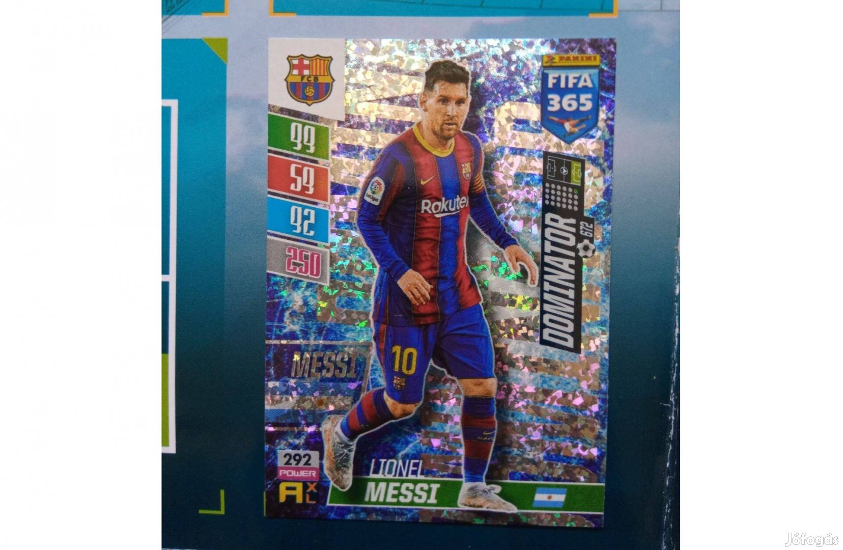 Messi (Barcelona) Dominator Fifa 365 2022 Adrenalyn kártya