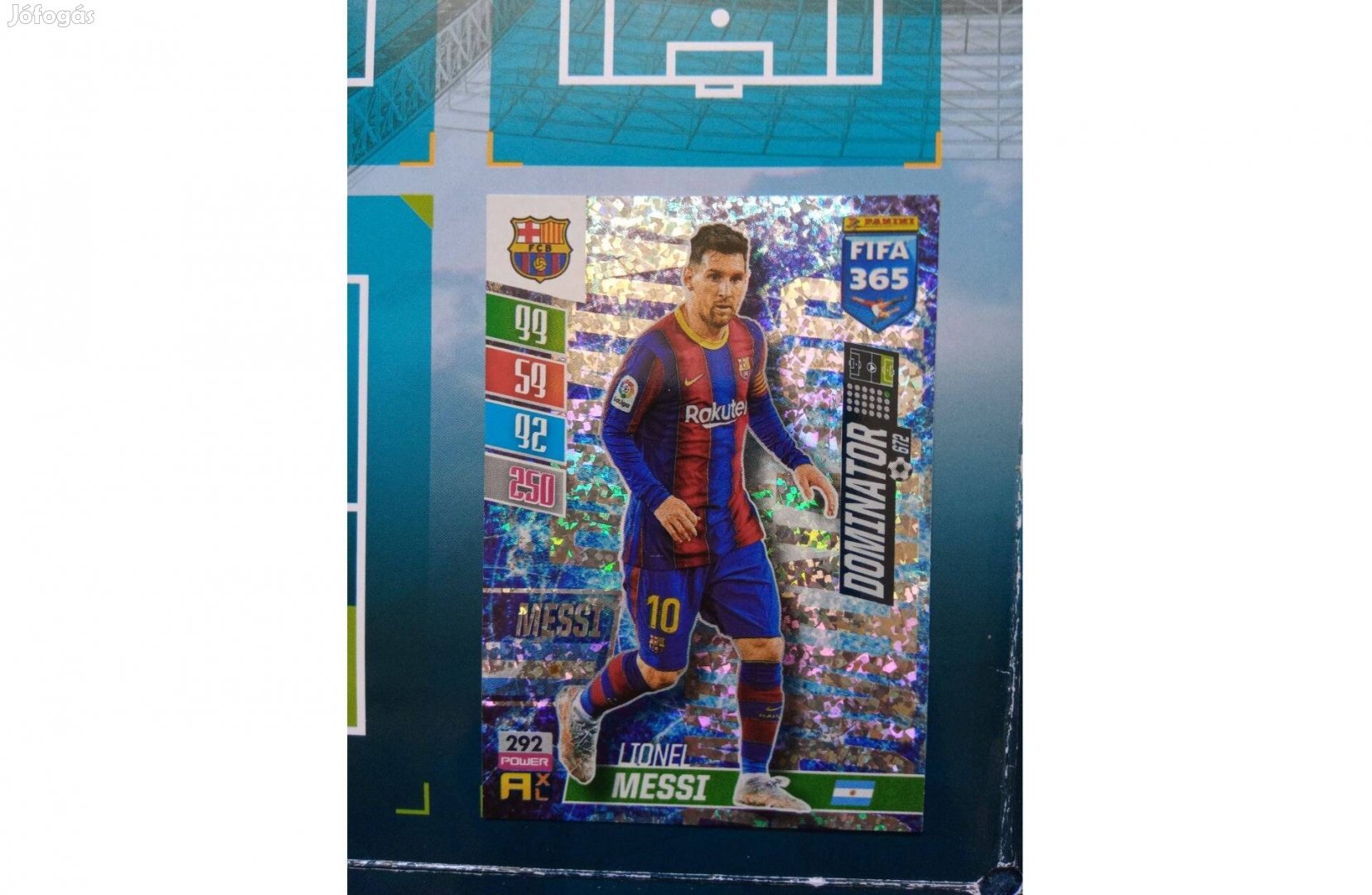 Messi (Barcelona) Dominator Fifa 365 2022 Adrenalyn kártya