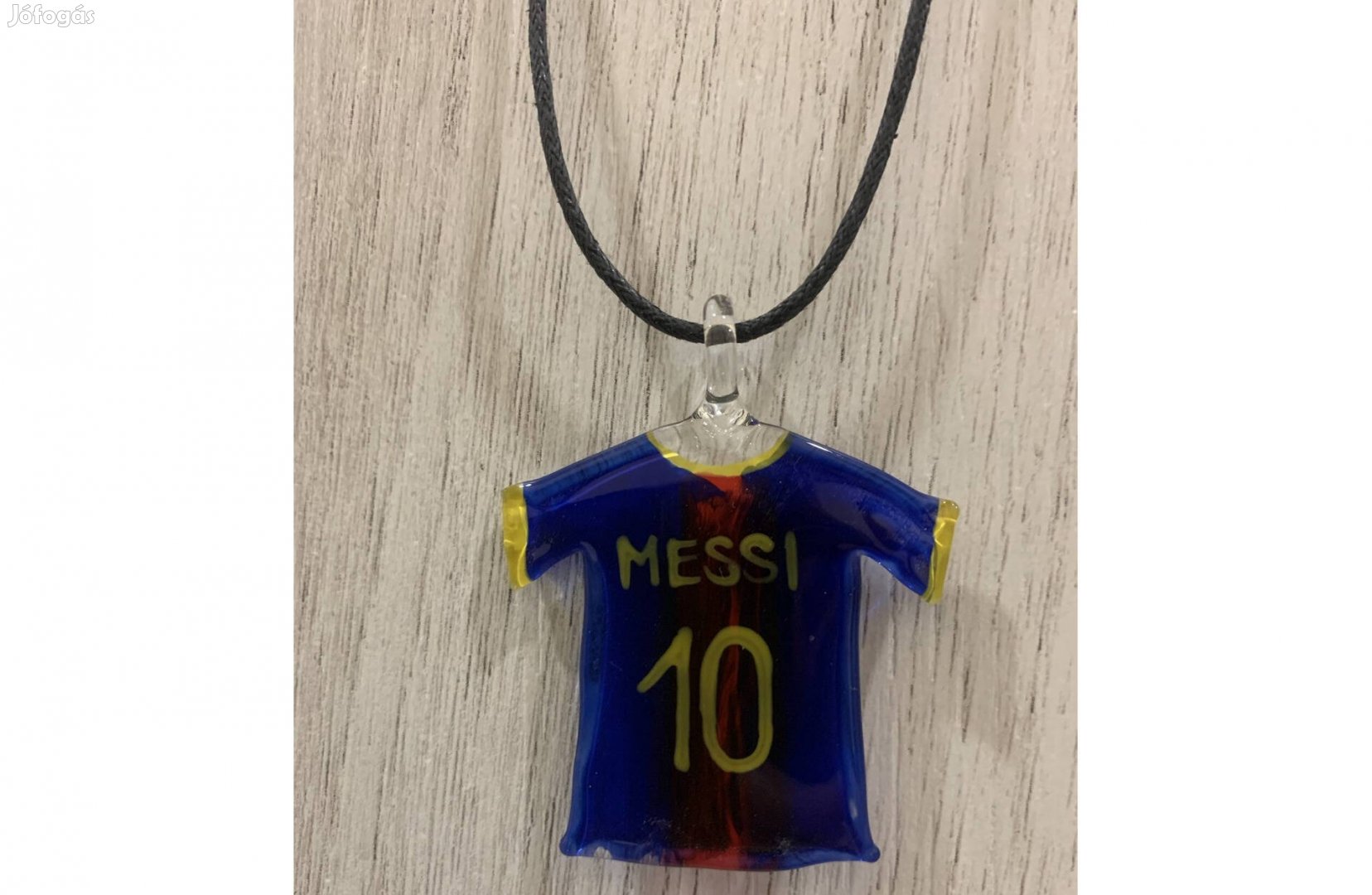 Messi nyaklánc 36 cm, Új Messi üveg medál, kézműves termék Szlovénia