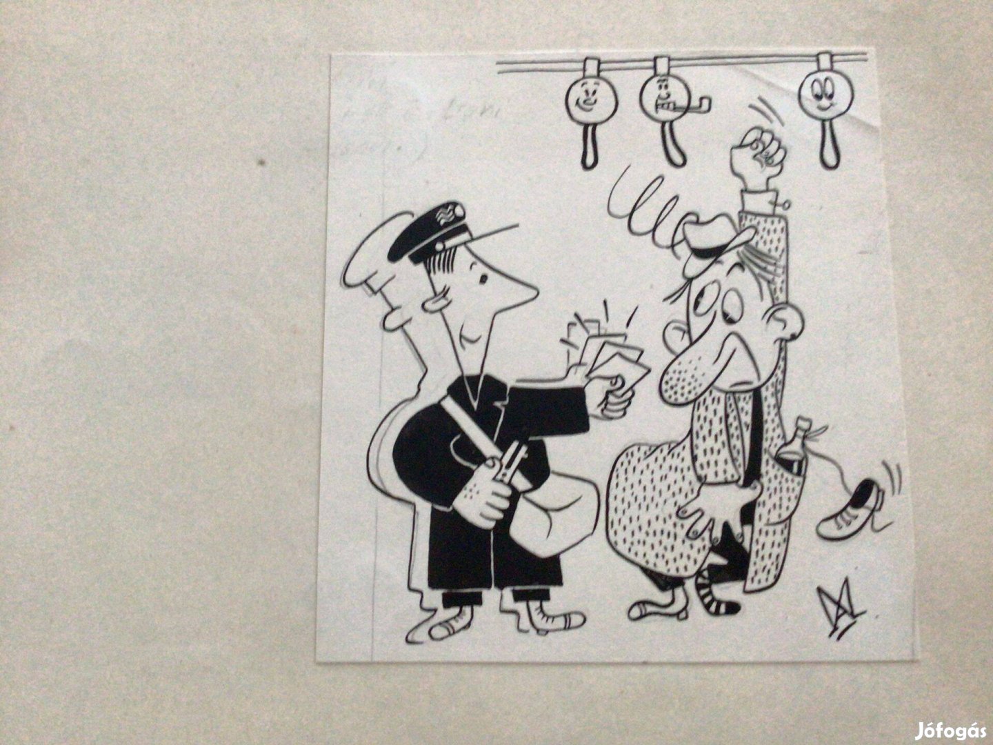 Mészáros András eredeti karikatúra rajza a Szabad Száj c. lapba