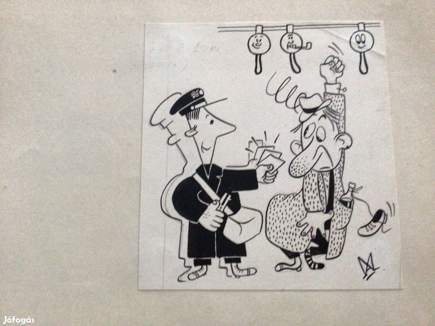 Mészáros András eredeti karikatúra rajza a Szabad Száj c.