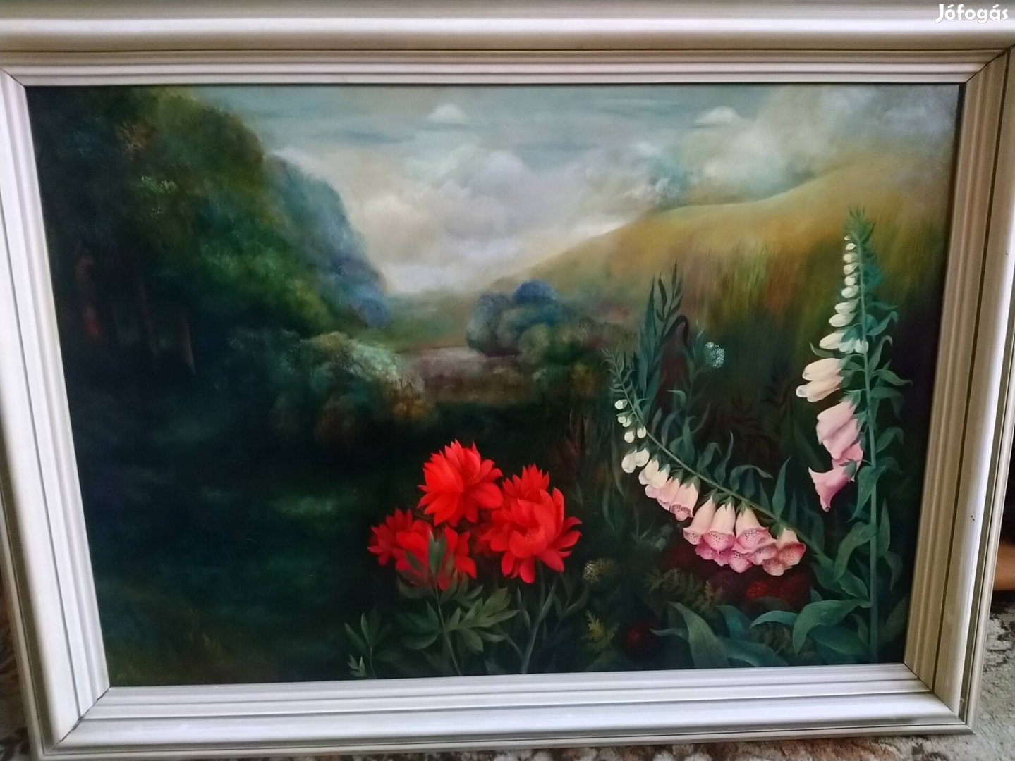 Mészáros Tibor - Virágok 50x70 festmény eladó 