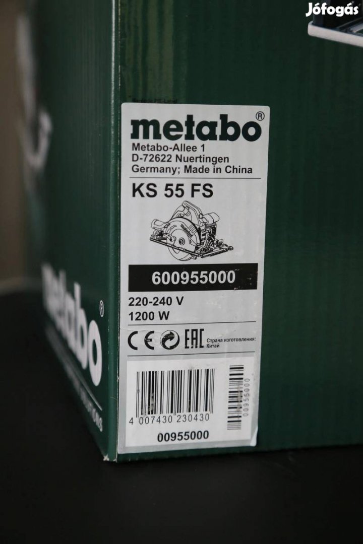 Metabo KS 55 FS körfűrész új állapotú, gyári karton doboza