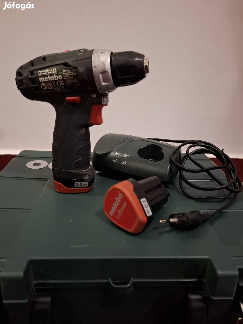 Metabo Powermax BS 12v akkus csavarbehajtó+koffer+2 db Akku+töltő