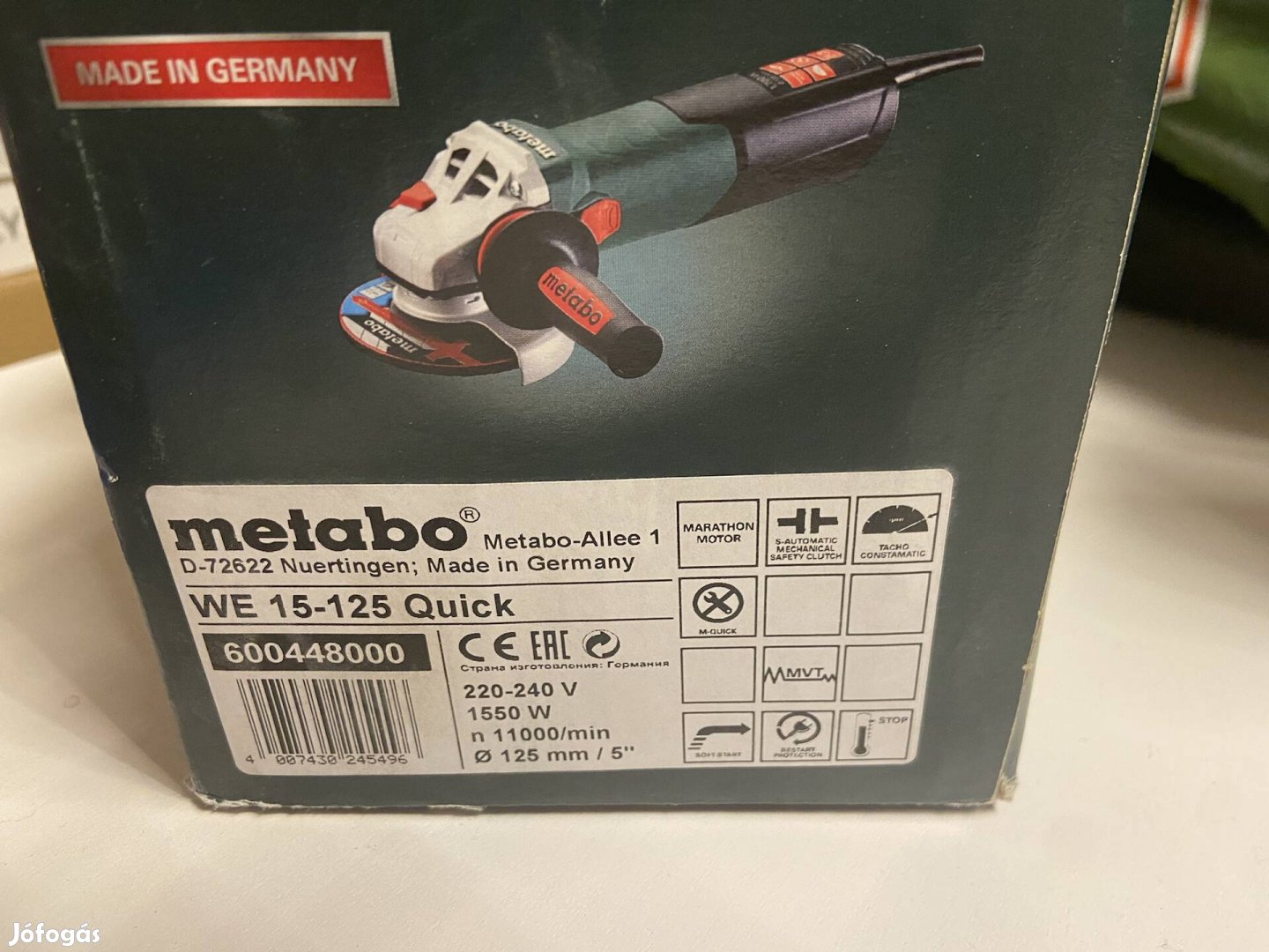 Metabo WE 15-125 Quick sarokcsiszoló