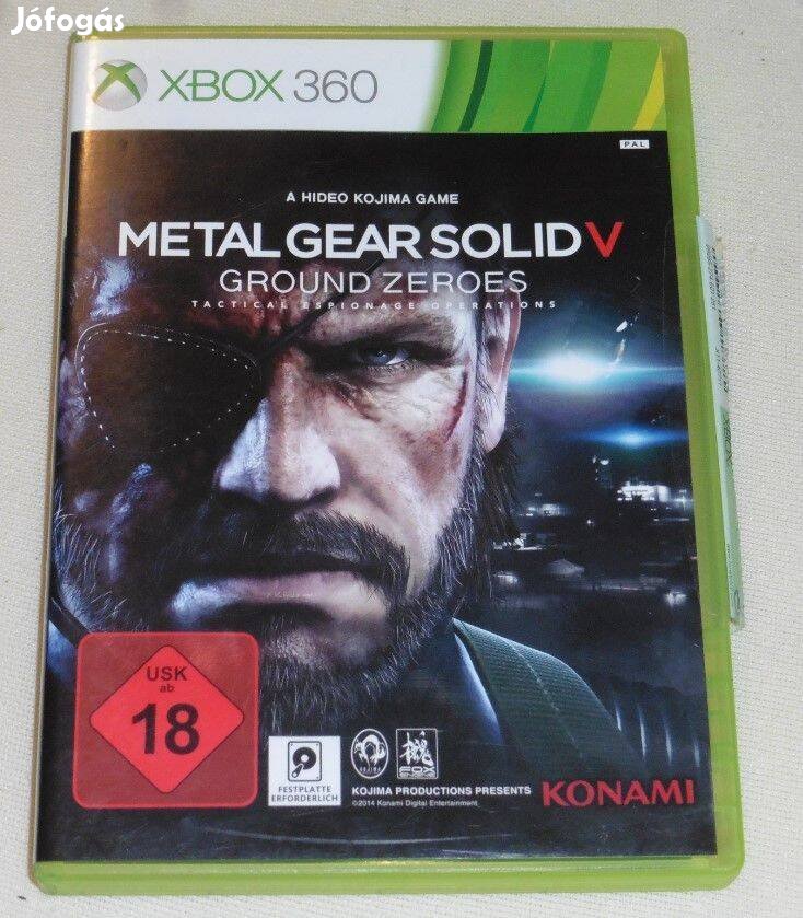 Metal Gear Solid V. Ground Zeroes Gyári Xbox 360 Játék Akár Féláron