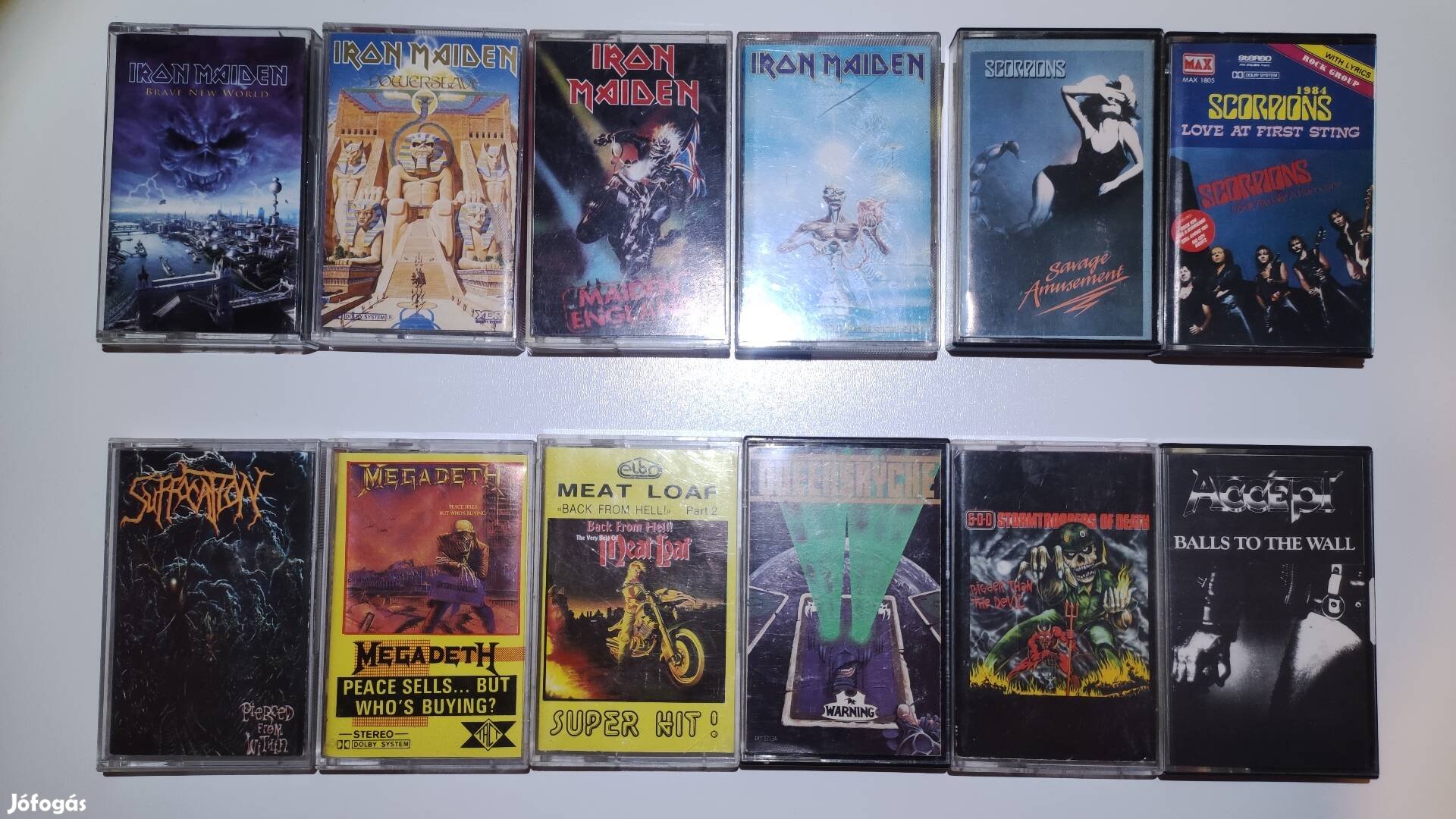 Metal, hard rock, rock kazetta, MC, Iron Maiden, Megadeth, Scorpions
