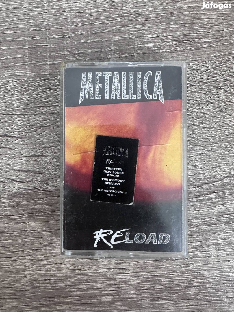 Metallica Reload kazetta (vintage heavy metal)