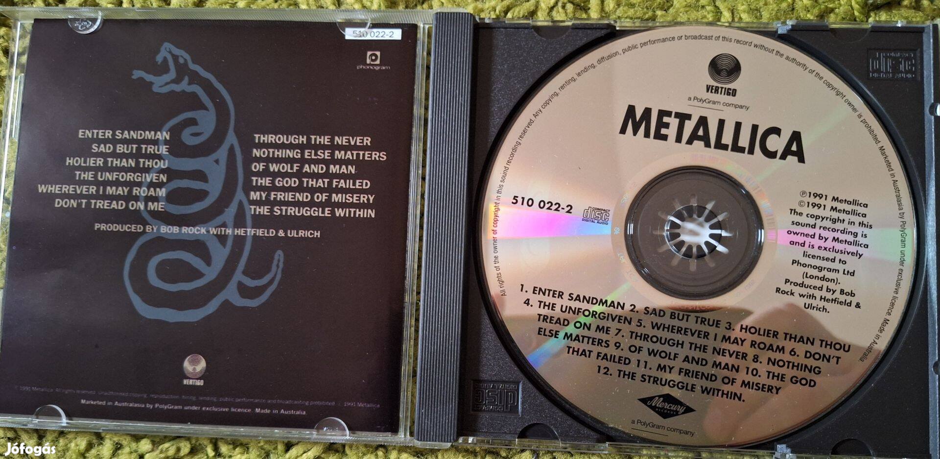 Metallica cd ausztrál kiadás