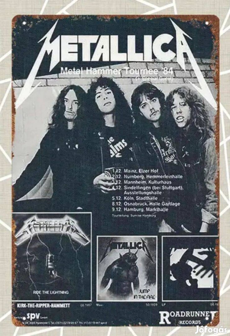 Metallica fémtábla