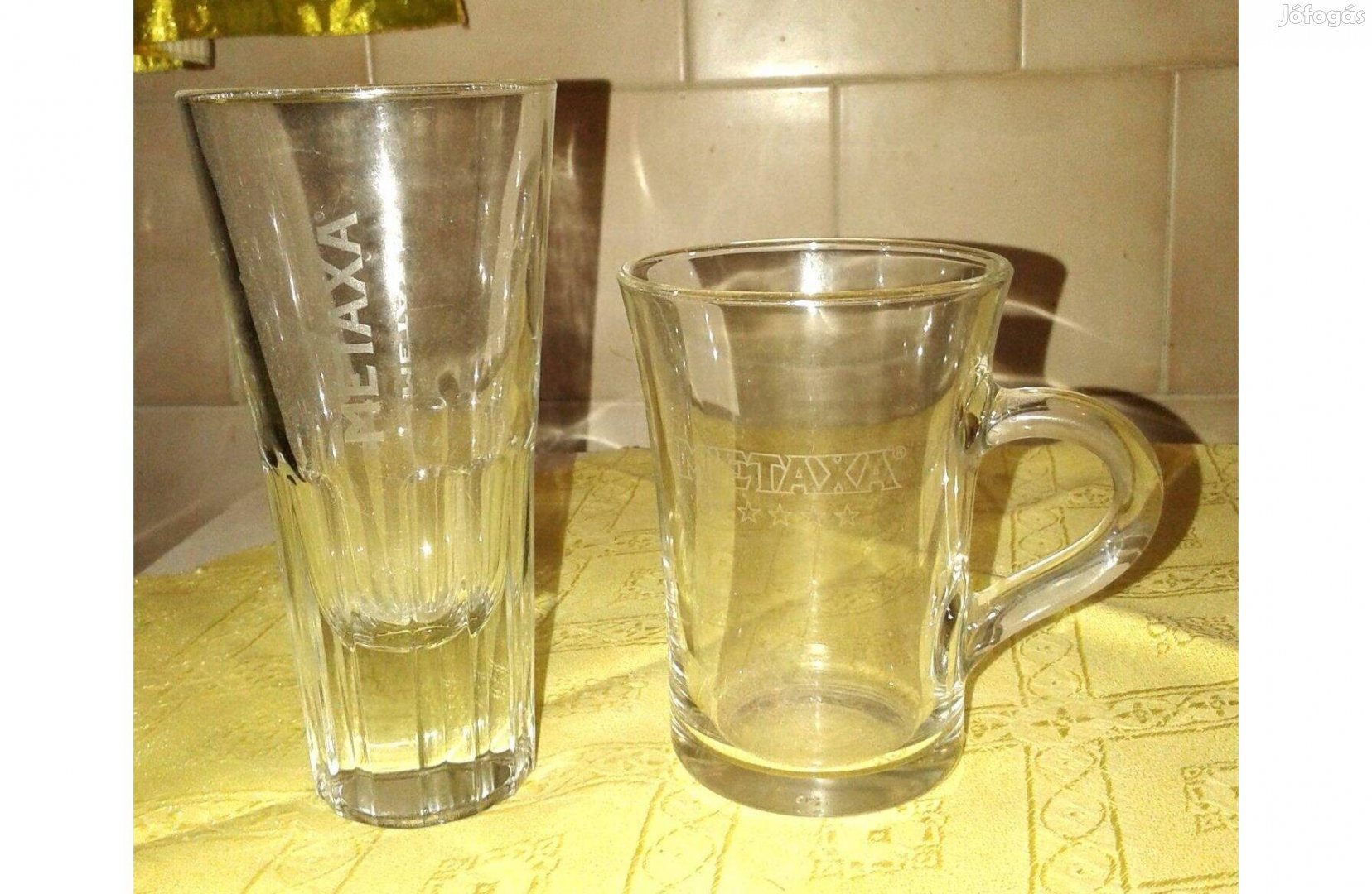 Metaxa feliratú üveg pohár és bögre egyben 1 700 Ft