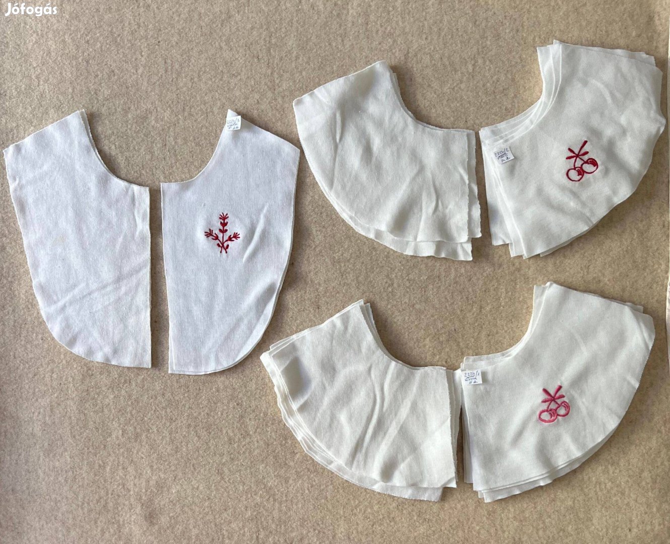 Méteráru - ruhabetét pamut, póló hímzett virág, rövidáru