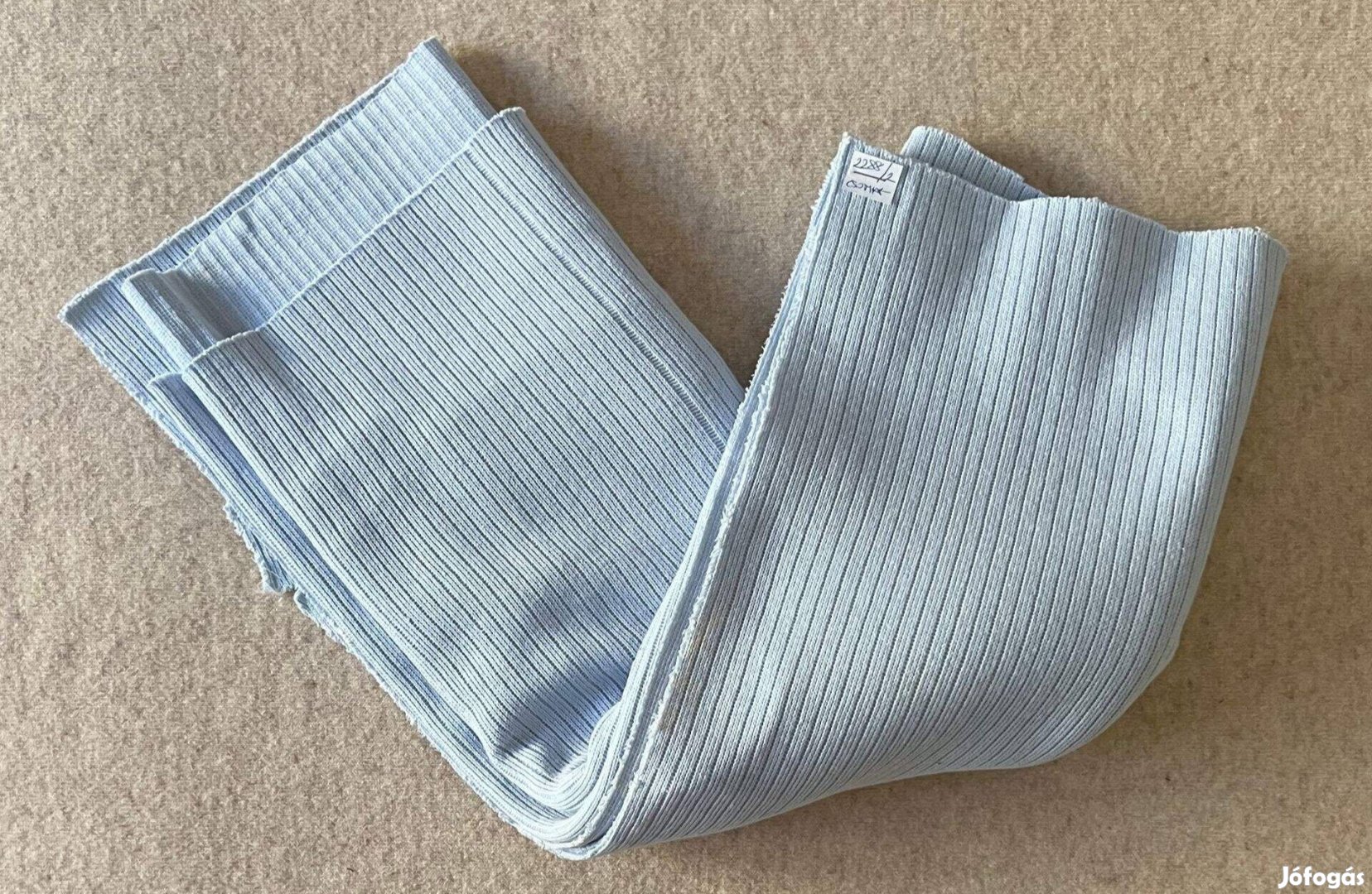 Méteráru textil bordázott, pamut fehér és babakék csomag